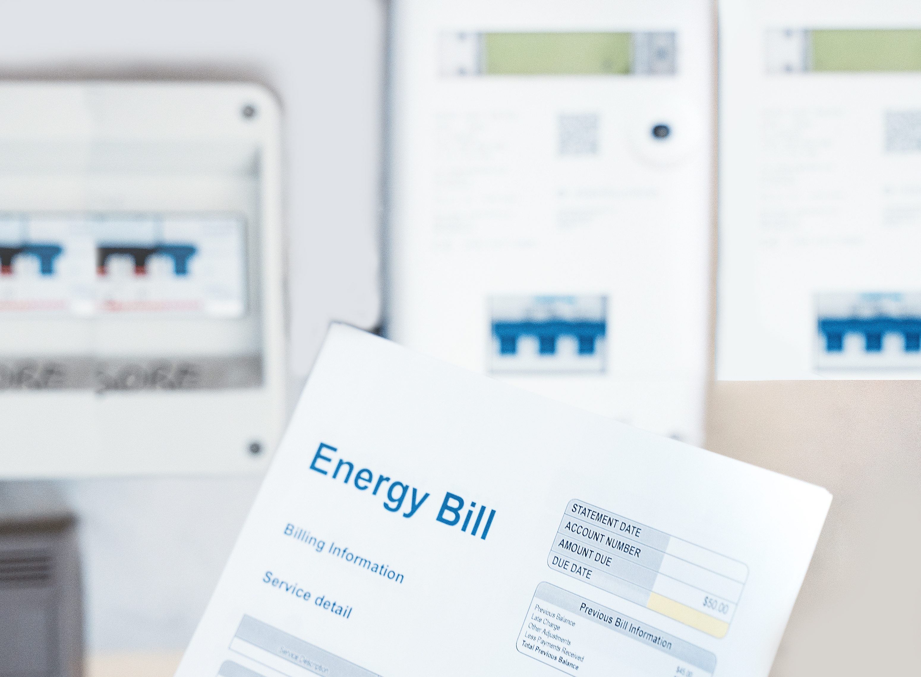 Paper showing energy bill