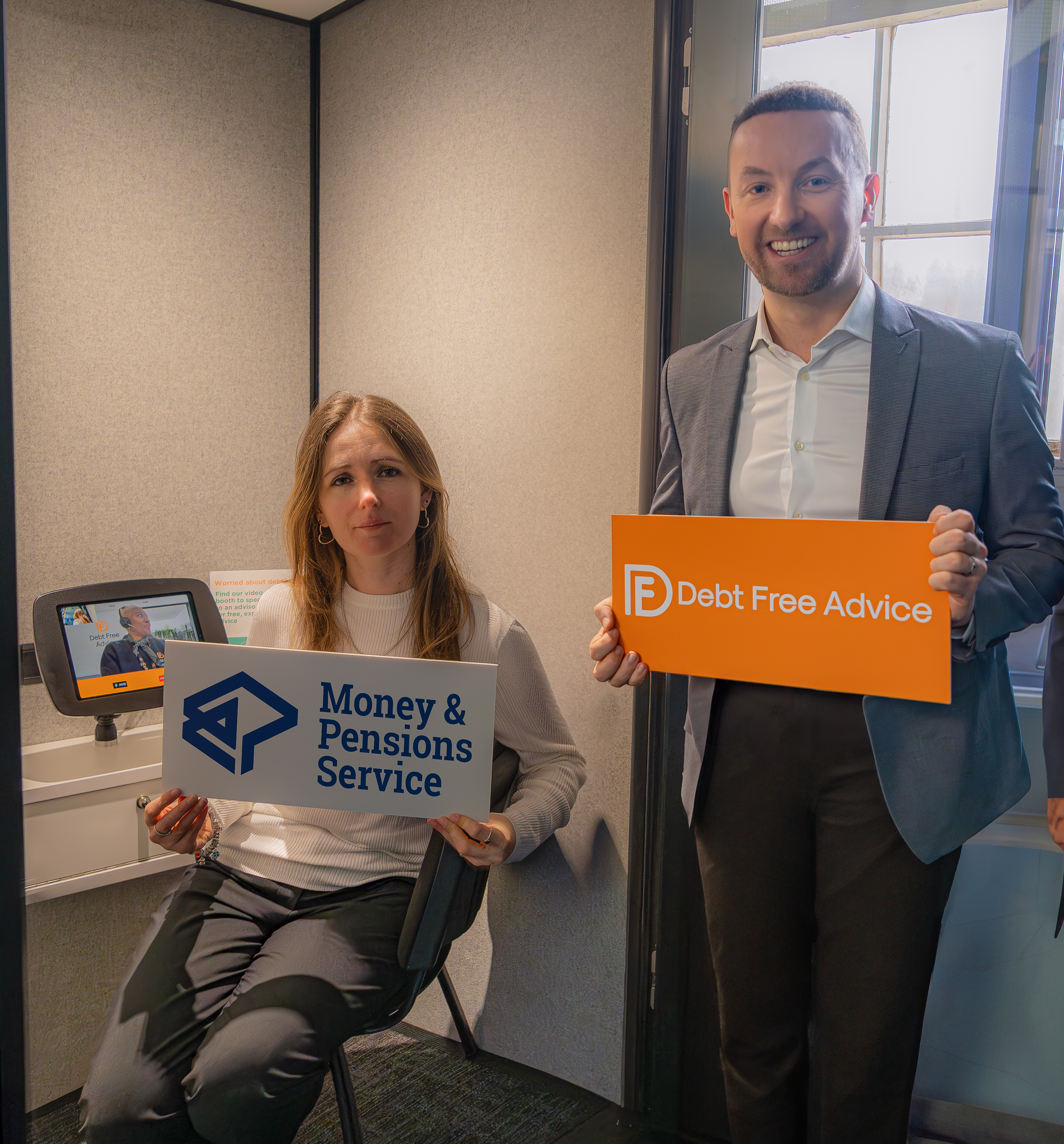 Debt Free Advice and Money & Pensions Service representatives.