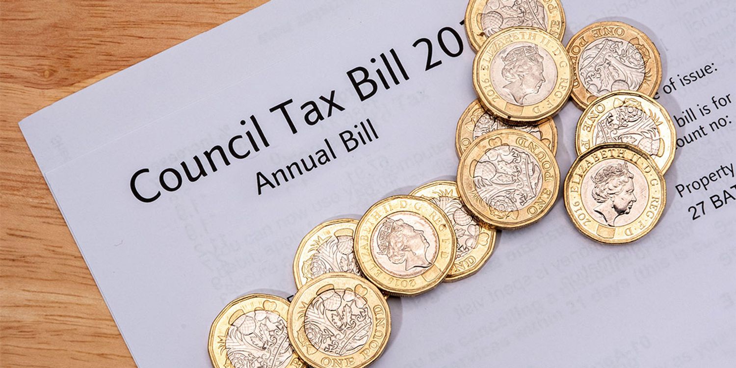Coins on council tax bill